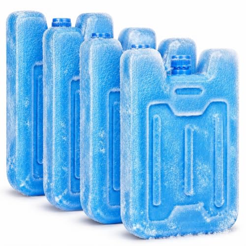 Bodaon 8 Pack Large Reusable Ice Packs for Lunch Boxes & Coolers - Long-lasting Cold