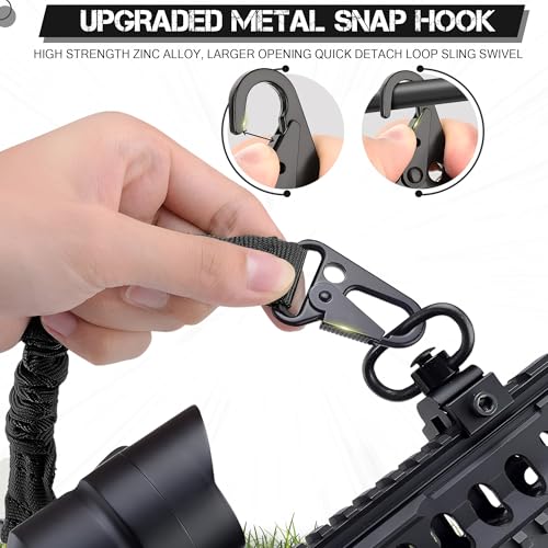 Adjustable Two Point Sling - Durable Nylon Rope for Rifle - Black