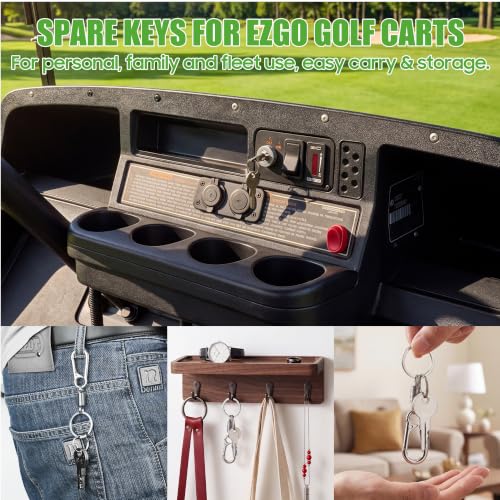 Golf Cart Ignition Keys - 4 Pcs for EZGO 1982-Up Models