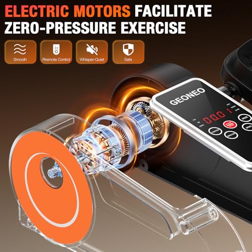 Under Desk Elliptical Machine - Compact Electric Pedal Exerciser with Remote Control & Adjustable Speeds