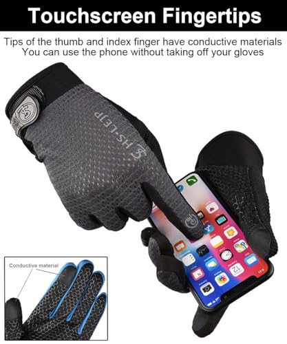 Full Finger Cycling Gloves for Men & Women - Large Black