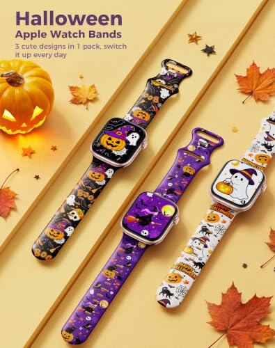 Halloween Pattern Apple Watch Bands - 3-Pack, 38/40/41/42mm