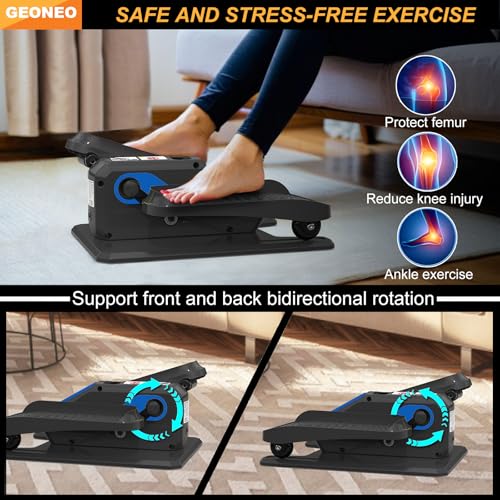 Under Desk Elliptical Machine - Electric Pedal Exerciser for Seniors - Blue