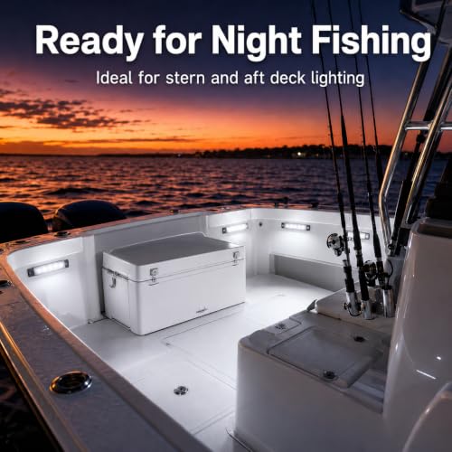 LED Interior Boat Lights - Slim Strip Bar Light (Pack of 2, White)