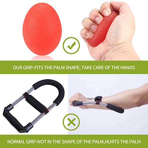 5-Piece Hand Grip Strengthener Set with Exercise Balls and Finger Trainers