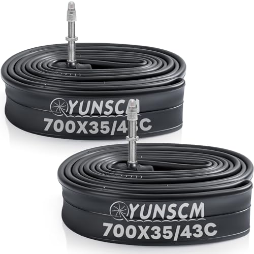700C Bike Tubes 35-43C with Removable Presta Valve 40mm - 2 Pack