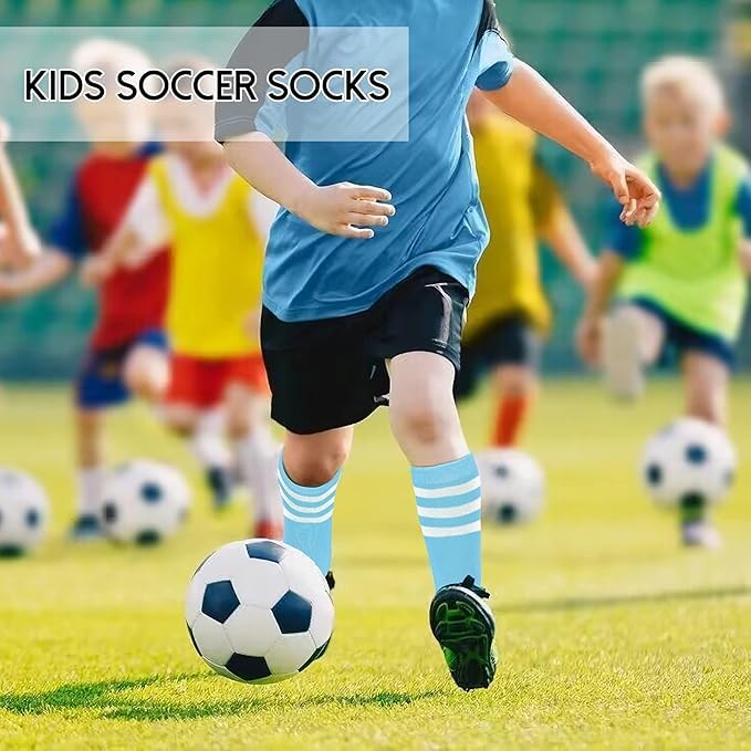 Light Blue Kids Soccer Socks - Size L