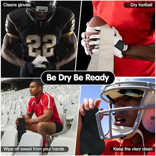 Football Towel with Hook and Loop Closure - Quick-Dry Microfiber
