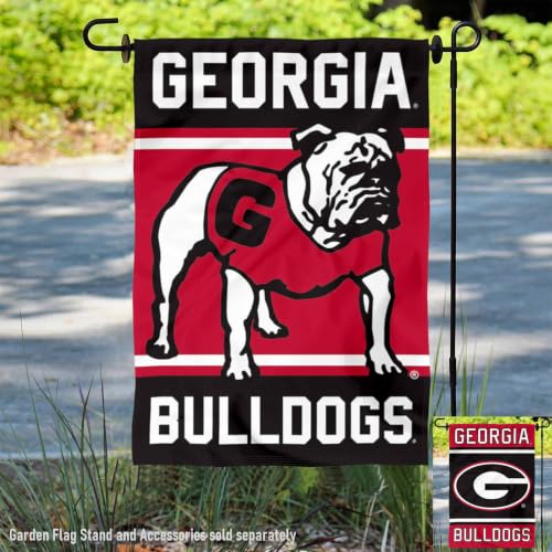 Georgia Bulldogs Double Logo Garden Flag - 13x18 inch