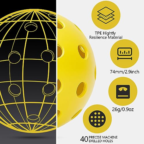 Navona 12 Pack Premium Outdoor Pickleball Balls – USAPA Official Standard