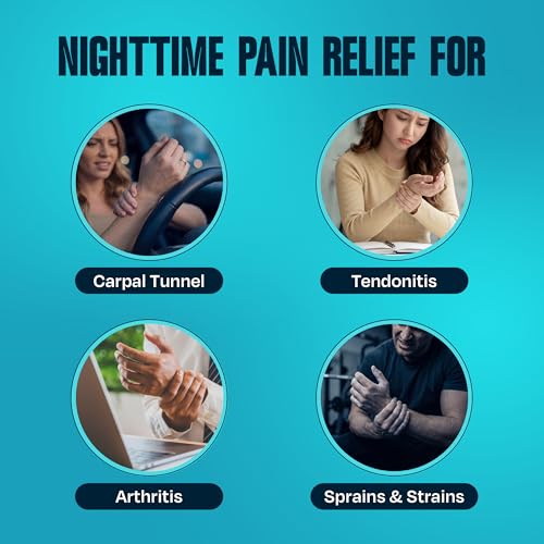 Nighttime Pain Relief Wrist Brace for Carpal Tunnel & Arthritis - 2 Pack