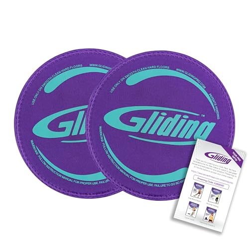 9" Gliding Sliders for Full Body Workouts - Purple