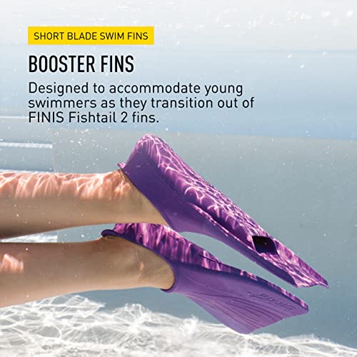 FINIS Booster Kids Swim Fins, Purple 6-8 years Floating Natural Rubber