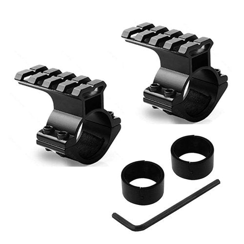 Ulightfire 25.4/30mm Mount Ring with Extension Picatinny Scope Mount Rail (2pcs Pack)