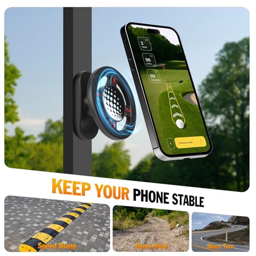 Magnetic Golf Cart Phone Holder - 360° Rotation & Multi-Use