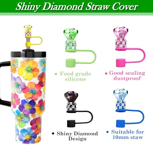 Diamond Straw Topper for Stanley Cup - Black