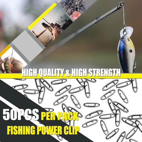 Fishing Speed Clips - 50pcs Stainless Steel Quick Change Snap 75LB