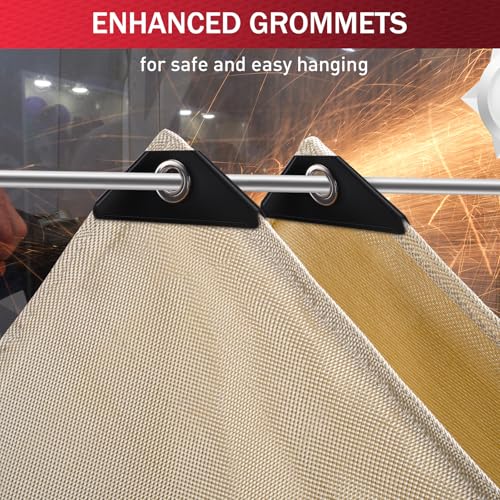 Fiberglass Welding Blanket 6x8 ft - 1022 ¡ÆF High Temp Insulation Blanket, 850 GSM Heavy Duty Fire Resistant Blankets, Heat Resistant Fabric for Industrial, Smoker, Camping, Grill