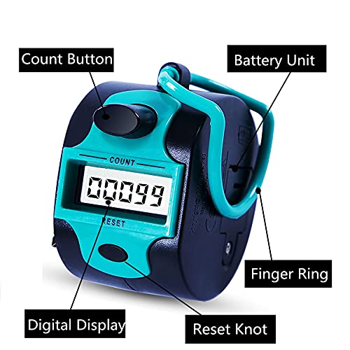 Digital Tally Counter - 5-Digit Handheld Electronic Clicker - Handy Tally Counter