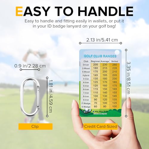 Golf Club Distance and Rules Reference Card - 3.35" x 2.13"