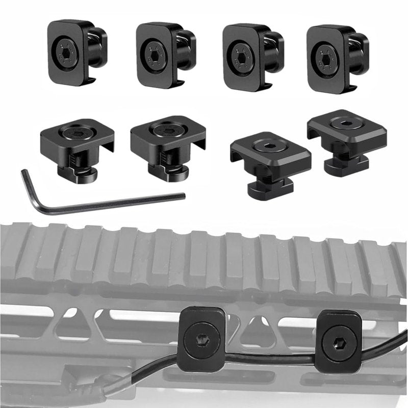 APLUSGEAR ABS Plastic Pressure Switch Cable Guides Compatible for Mlok Compatible Wire Management Clips for M300 PEQ Etc 8-Piece Set