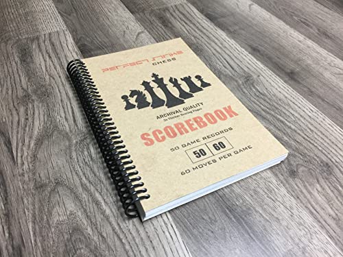 Heavy Duty Chess Scorebook with Rules & 50 Game Records - 5.5" x 8.5"