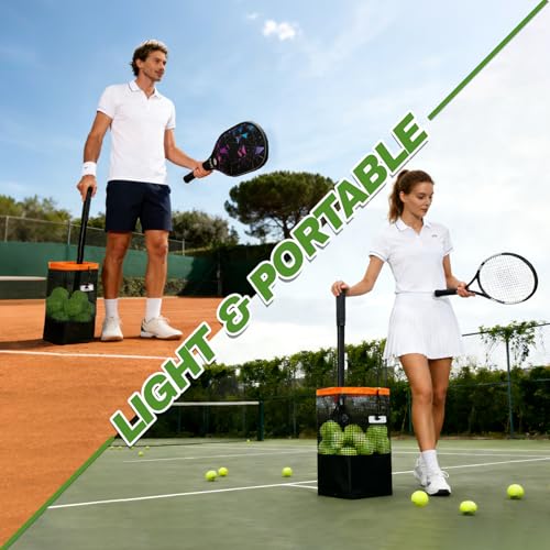 Tennis Ball Hopper & Pickleball Picker Upper - 60 Ball Capacity