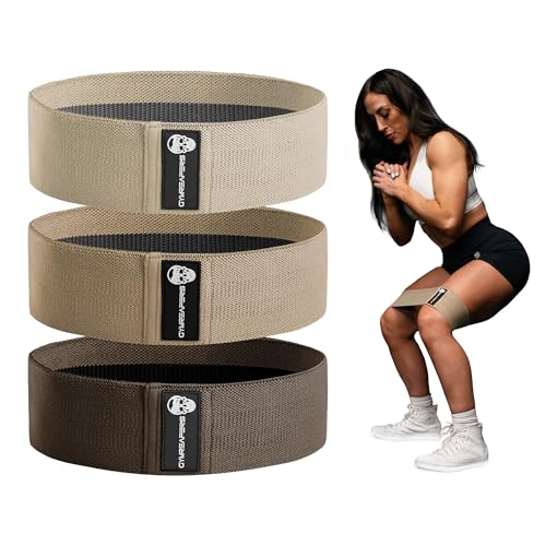 Gymreapers Nude Hip Resistance Bands Set for Booty & Hip Workouts - Non Slip, 3 Levels