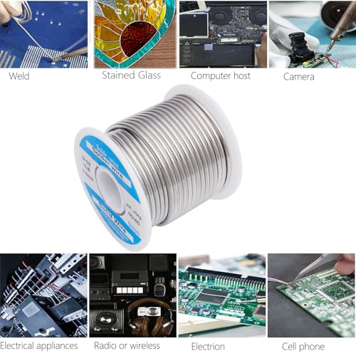 60/40 3mm Solder Wire Solid Core 454g/1LB for Stained Glass