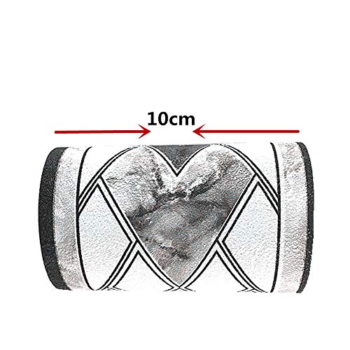 5 Meters Rhombus Grid 3D Self Adhesive Peel and Stick Waterproof Wall Border Easy to Apply 4 Inch by 16.5 Feet (Black)