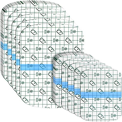 Nuanchu Waterproof Adhesive Tattoo Bandages 60 Pcs - 3.9x5.1 & 6x7.7 Inch Skin Cover