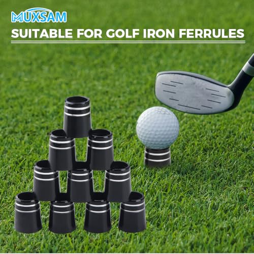 Golf Ferrules for Taper Tip Irons - Black, 0.350, 10-Pack
