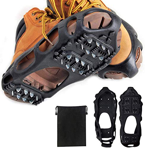 Ice Snow Traction Cleats with 24 Steel Crampons - Large