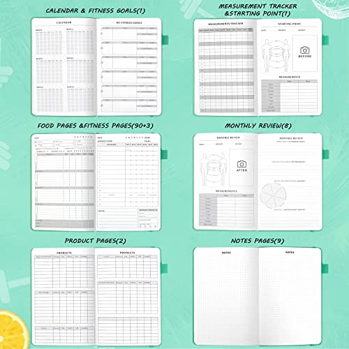 Undated Food and Fitness Journal - Workout & Meal Planner