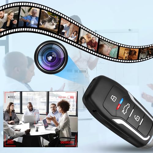 Hidden Camera Car Key,Smart Baby Nanny Cam for Surveillanc Outdoor Indoor