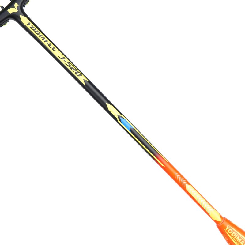 YPyroblaze Graphite Badminton Racket Set - 4 Pre-Strung 6U Super Lightweight Racquets with Overgrips, 2 Durable Bags & Tapes | Graphite Frame & Shaft for Professional Outdoor & Gym Play (Butter)