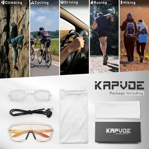 Photochromic Cycling Sunglasses UV400 TR90 - Red Brown