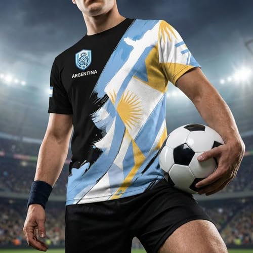 Soccer Jersey for Men and Women - Argentina Blue, Medium