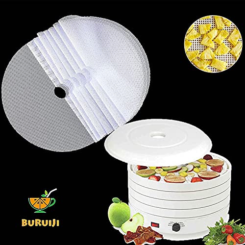 Round Silicone Dehydrator Sheets - 8 Pcs Non-Stick 13x13 inch