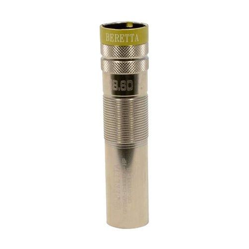 Beretta OptimaChoke High Performance 20mm Extended 12Ga Improved Cylinder Choke Tube with Alumimum Band, Silver with Yellow Band