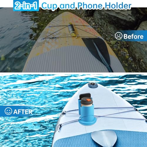 Paddle Board Cup Holder, 2-in-1 Drink & Phone SUP Accessories