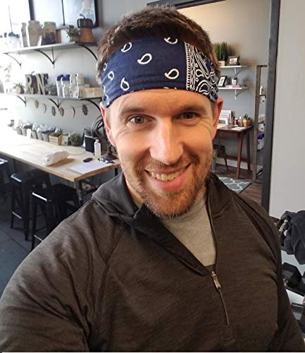Moisture-Wicking Tie Headband for Women & Men - Black