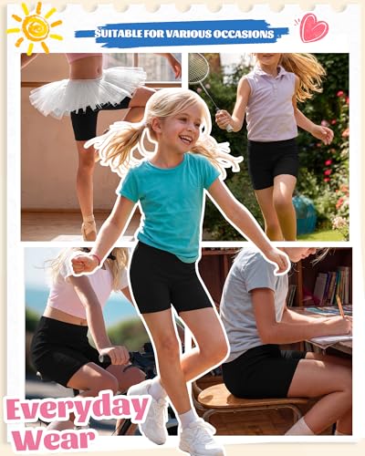 Girls Bike Shorts - 3 Pack, 11-12 Years, Black