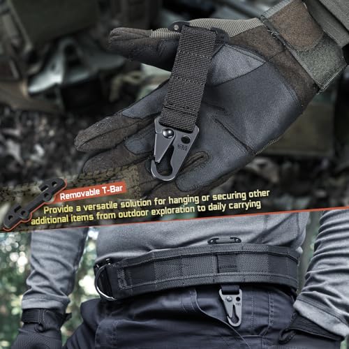 Molle Clip Key Holder - Tactical Gear Attachment - Black 1Pack