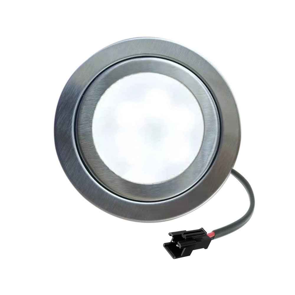 MoKongFu 2-Pack DC 12V 1.5W LED Kitchen Cooker Range Hood Light Bulb Diameter 68mm Milky Cover Smoke Exhauster Ventilator Light Lamp with SM Male Connector (White 6000K)