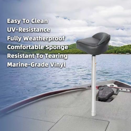 AmarinePlay Grey 2-Pack Casting Seat for Bass Fishing Boats - Comfortable & Marine-Grade Durable