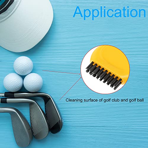 Mini Golf Club Brush - Portable Cleaning Tool - Yellow