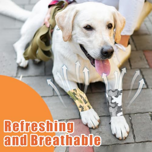 Cohesive Vet Wrap for Dogs & Cats - 6 Rolls, 2" x 5 Yards, Camouflage
