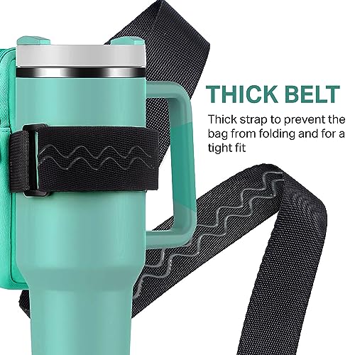ORTHANC Black Water Bottle Pouch for Stanley Quencher 40oz & 30oz - Phone & Accessory Holder