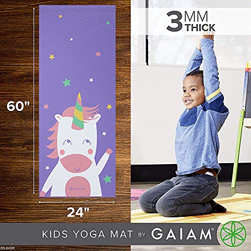Kids Yoga Mat - Non-Toxic Twinkle Toes Design, 60" x 24"